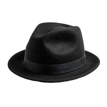 Elegant Black Fedora Hat with Classic Design and Smooth Felt Texture for Stylish Looks