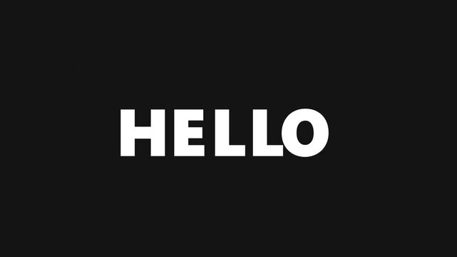 Hello word text sign design element