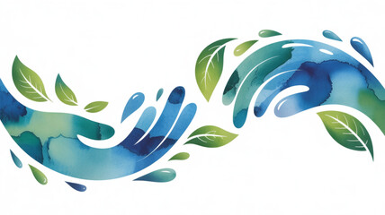 Fototapeta premium Hands cradling the earth with leaves symbolizing environmental care and sustainability