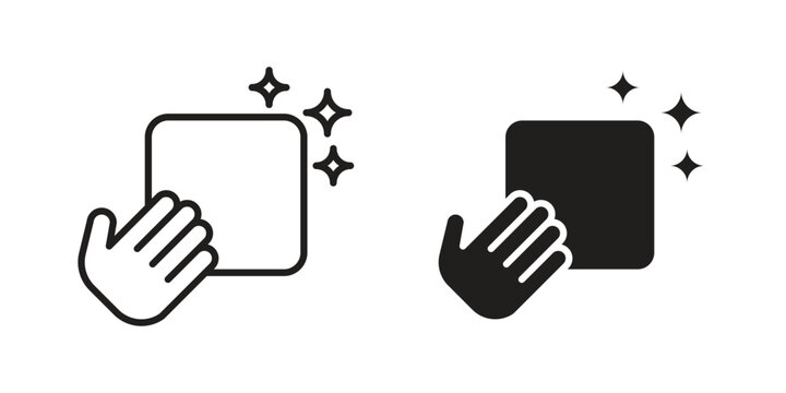 Clean icon with black color and editable vector