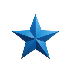 Obraz premium A blue star symbol with five points png isolated on transparent background