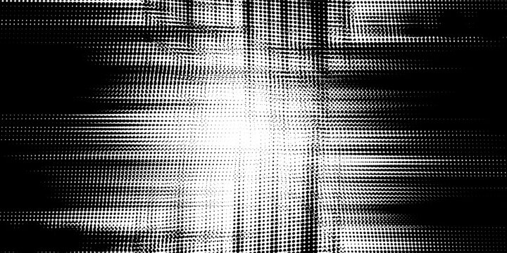 MiAbstract Black and White Distorted Halftone Halftone Gradient with Optical Distortion and Moire Effectnimalist White Diagonal Paper Cut Layer Background