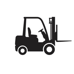 Naklejka premium Forklift truck icon. industrial vehicle vector illustration