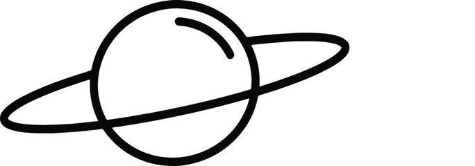 Simple Planet with Ring Illustration © amk