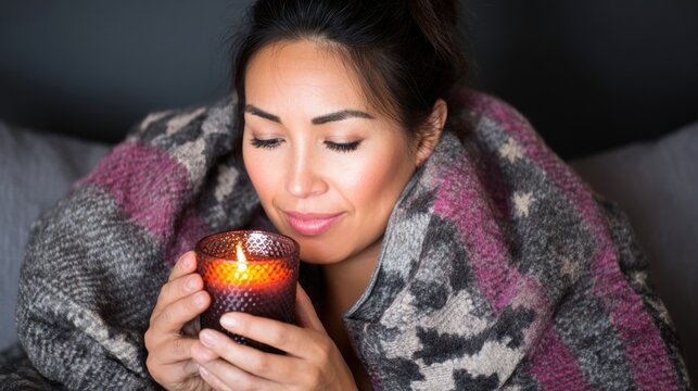 Relaxing with a Warm Candlelight