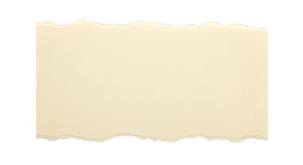 Fototapeta premium A beige torn paper rectangle on a transparent background