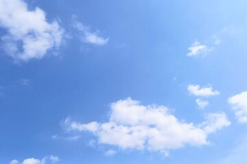 Obraz premium Blue sky with white clouds background