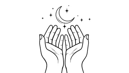 Obraz premium hand print vector illustration