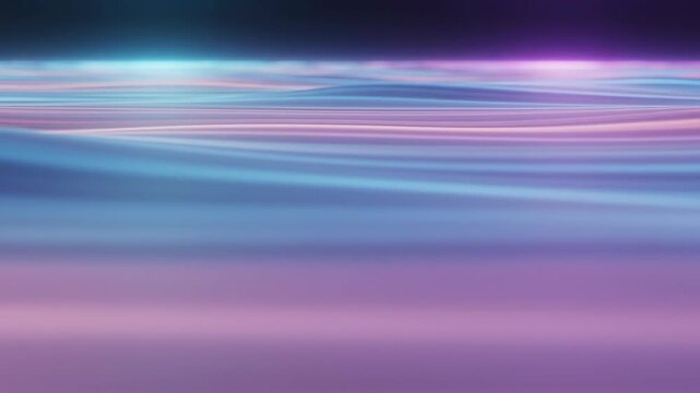 Abstract motion background video featuring soft flowing purple and blue waves with a glowing horizon