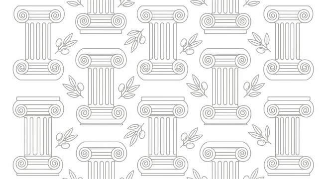 Detailed illustration of ancient columns.