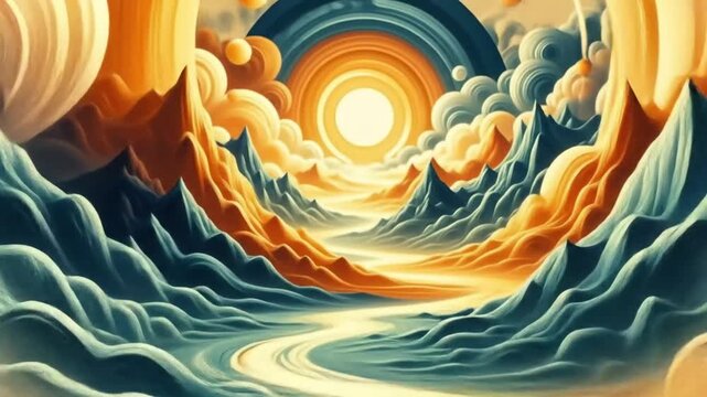 Sunlit Wisps of Clouds in Bright Sky