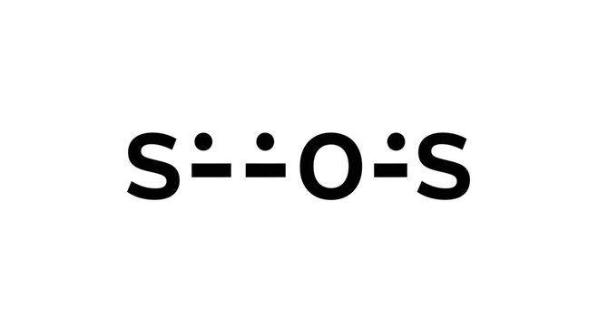SOS distress signal logo symbol.