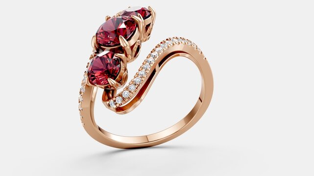 Elegant trilogy ring with timeless charm.