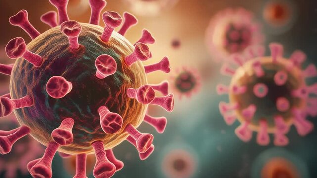 Firefly glowing vibrant cells microscopic world biology science animation