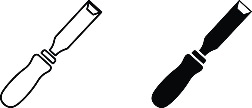 Two chisels with different handle designs and blade styles