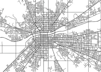 Obraz premium Abstract street grid layout vector