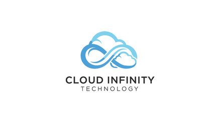 Fototapeta premium Abstract Cloud Network Connection Symbol - Digital Infinity Technology