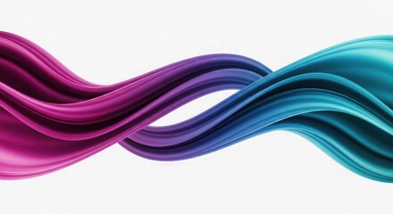 Naklejka premium Vibrant gradient waves on white background abstract design