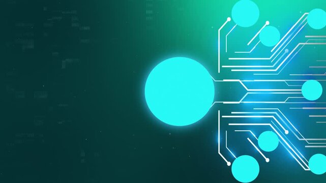 4K Multi-Agent System Interface Header. Teal Green Glowing Circuitry and AI Agent Nexus for Tech Dashboard and Copy Space.