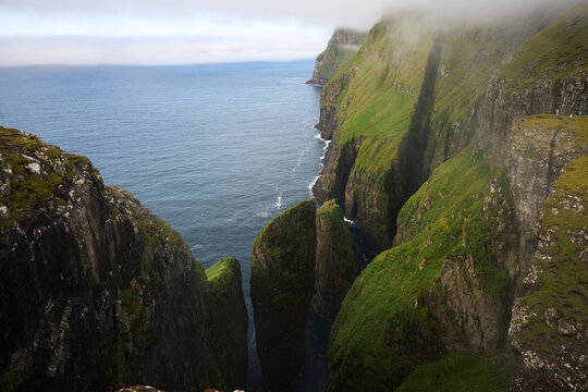 Dramatic Dunnesdrangar Sea Stacks and Cliffs, Faroe Islands