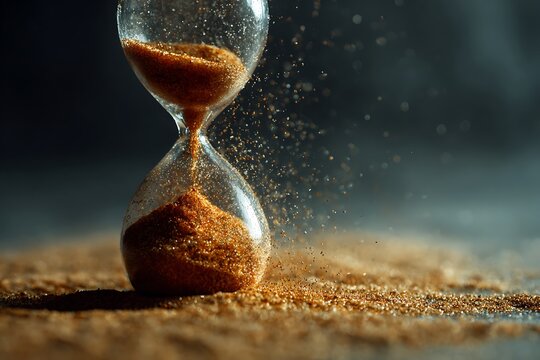 hourglass with sand