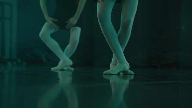 ballerina legs close up dancing