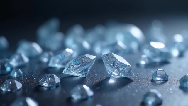 Lab-grown diamonds: CVD crystal formation process with carbon atoms arranging, ethical jewelry innovation