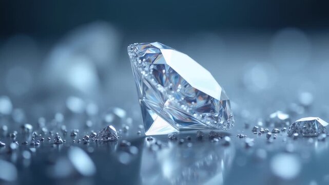 Lab-grown diamonds: CVD crystal formation process with carbon atoms arranging, ethical jewelry innovation