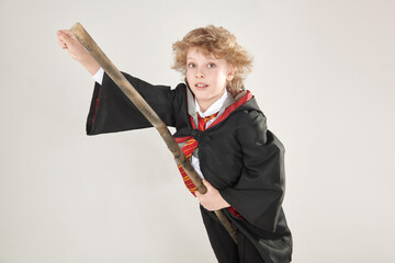 Fototapeta premium Flying Broom Boy