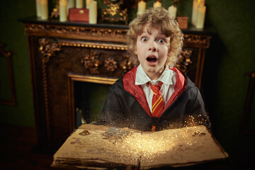 Fototapeta premium Spellbook Wonder Boy