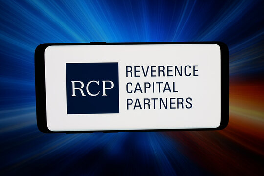 Stuttgart, Germany - 03-16-2026: In this photo illustration, the logo of company Reverence Capital Partners (RCP) is displayed on a smartphone in front of abstract background on computer screen.
