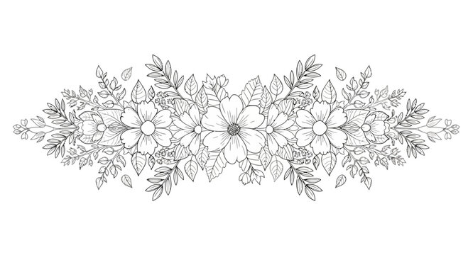Black and white floral design pattern.