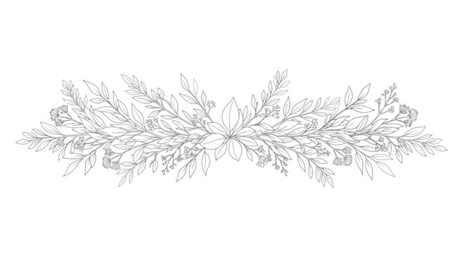 Detailed illustration of leafy branch 1.