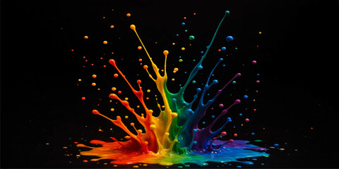 Bright golden fireworks explosion in the night sky creates a glowing star shape for a magic holiday celebration background © MONORA