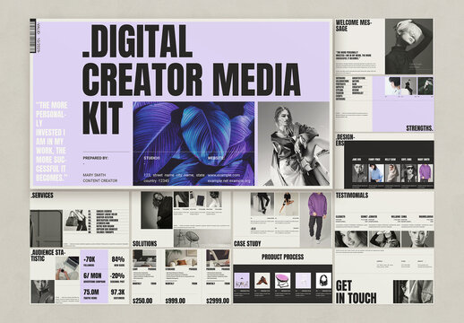Digital Creator Media Kit Presentation Template