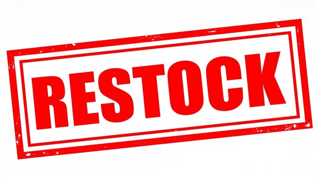 Red RESTOCK Stamp Graphic for Inventory Replenishment