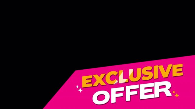 Animated Exclusive Offer Promotion Graphic Transparent Background