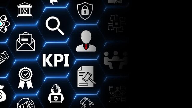 KPI analytics dashboard for performance tracking business metrics evaluation and data driven decision making in modern corporate environments 4k animation video