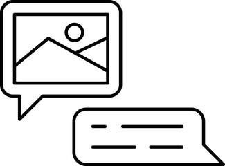 Obraz premium Chat Line Icon