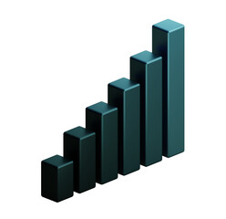 Fototapeta premium 3D Business Finance Growth Chart Graph Data Progress Statistic Profit Success PNG