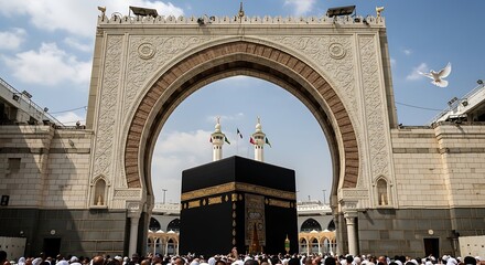 Naklejka premium Kaaba in Mecca, Saudi Arabia