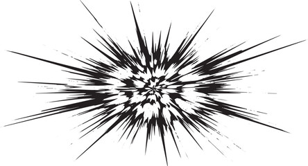 Dynamic Black and White Exploding Starburst Vector Graphic Element for Comic Book Style Design and Abstract Backgrounds © Muhammad