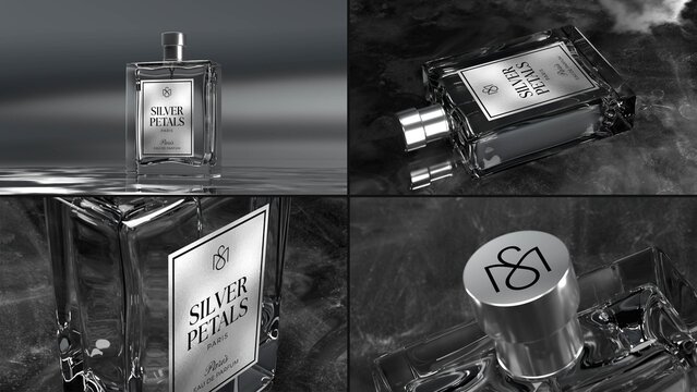 Luxury 3D Cosmetic Perfume Product Showcase