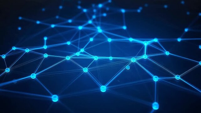Blue network nodes and connections