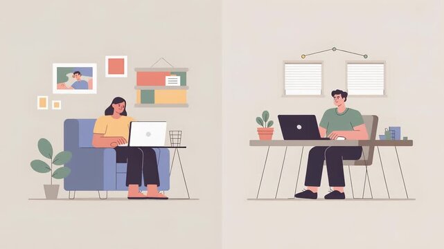 Minimal flat vector illustration in Canva, Storyset, and Freepik style. Clean, modern design with geometric shapes and simplified elements for versatile storytelling and UI use.
