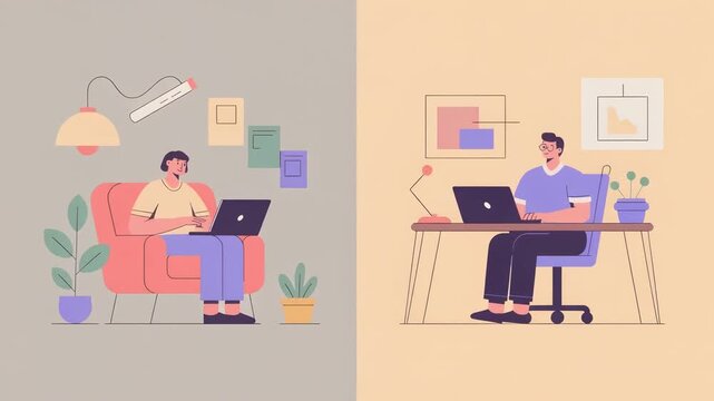 Minimal flat vector illustration in Canva, Storyset, and Freepik style. Clean, modern design with geometric shapes and simplified elements for versatile storytelling and UI use.
