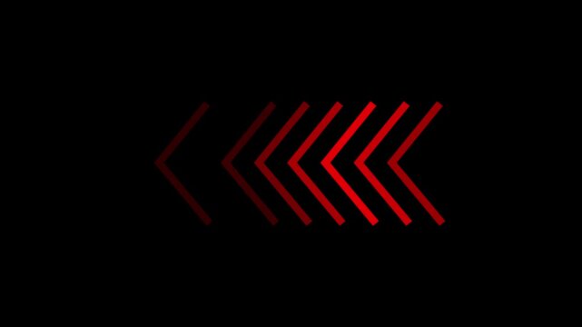 black and white arrow,Animated Left-directional white arrow for the overlay. next button concept animation.