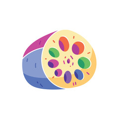 Obraz premium Colorful Sliced Cake Dessert Sweet.