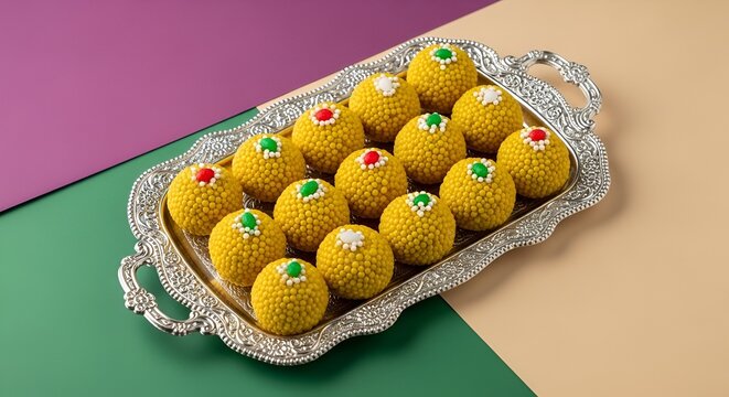 Motichoor Ladoo Rava Laddu Kesar besan boondi laddu Semolina Indian sweet dish mithai Diwali Dussehra Holi Ram Navmi Ganesh chaturthi Durga Pooja festival dessert snack Kerala Mumbai India Sri Lanka