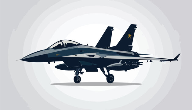 Modern military fighter jet illustration for defense and aviation concepts